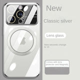 Luxury Transparent Slim Magsafe Magnetic Hard PC Case With Lens Protection For iPhone 14 13 12 Series