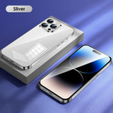 Metal Stainless Steel Shell Electroplated Shockproof Case For iPhone 14 13 series
