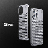 Luxury Metal Cooling Hollow Aluminum Alloy Rimless Shockproof Case For iPhone 14 13 series