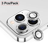 3Pcs Diamond Camera Lens Tempered Glass For iPhone 12 11 Series