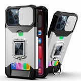 Slide Camera Protector Armor Case with Stand for Samsung Galaxy S21 Note 20 Series