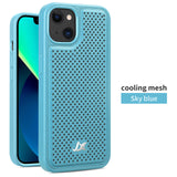 Cooling Mesh Leather Case for iPhone 13 12 11 Pro Max