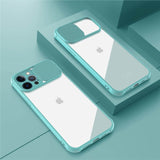 Slide Camera Lens Protector Transparent Shockproof Case For iPhone 12 11 XS Series