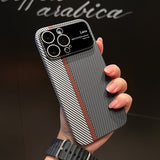 Carbon Fiber Hard PC Camera Lens Protection Case For iPhone 14 13 12 series