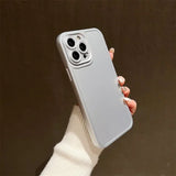 Luxury Plating Contrasting Color Camera Protection Soft Shockroof Case For iPhone 15 14 13 12 series