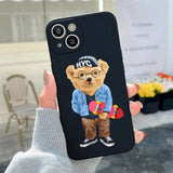 Cool Teddy Bear Case For iPhone 14 13 12 series