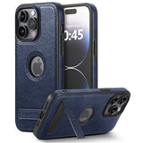 Leather Folding Bracket Holder Slim Kickstand Shockproof Soft Case for iPhone 14 13 12 series