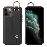 Wrist Strap Stand Holder PU Leather Phone Case For iPhone 12 Series