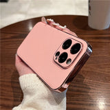 Luxury Plating Frame Shockproof PU Leather Case For iPhone 15 14 13 12 series