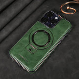 Business PU Leather Case With Invisible Bracket Fold Stand Holder For iPhone 14 13 12 Series