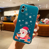 Cartoon Christmas Tree Transparent Soft Phone Case 13 12 11 Series