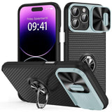 Shockproof Armor Magnetic Case With Slide Camera Protection and Ring Holder For iPhone 14 13 12 series