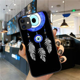 Fashion Evil Eyes High Quality Black Soft Silicone Phone Cases For iPhone 11 Series