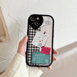 Cute Label Pattern Shockproof Silicone Case For iPhone 13 12 11 Series