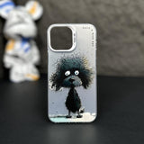 Graffiti Painted Cartoon Animal Soft Silicone Case for iPhone 14 13 12 series