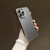 Luxury Plating Contrasting Color Camera Protection Soft Shockroof Case For iPhone 15 14 13 12 series