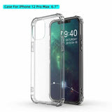 Soft TPU Transparent Airbag Shockproof Protective Back Cover Case For iPhone 12 Series