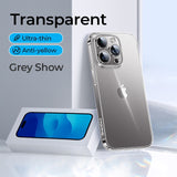 Crystal Transparent PC TPU Full Lens Case For iPhone 15 14 13 12 series