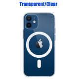 Magnetic Safe Transparent Clear Electroplating Frame Silicone TPU Phone Case For iPhone 12 Series