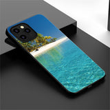 Sea Beach Silicone Case for iPhone 13 12 11 Pro Max Mini