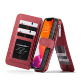 Luxury Fashion Multi-functional Leather Zipper Flip Wallet Case For iPhone 12 Series
