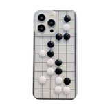 3D Grid Chequer Unique Transparent Shockproof Shell TPU Case For iPhone 14 13 12 series