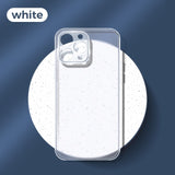 Luxury Shockproof Glass Back Anti fingerprint Lens Protection Case For iPhone 13 12 series