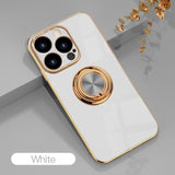 Luxury Plating Magnetic Ring Holder Case for iPhone 14 13 12 series