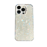 Luxury Bling Glitter Dream Shell Marble Soft Bumper Hard Acrylic Case For iPhone 15 14 13 12 series