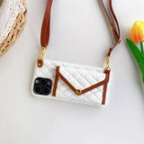 Lanyard Leather Detachable Card Bag Wallet Case For iPhone 14 13 12 series