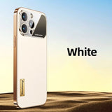 High Quality Leather Camera Lens Full Protection Plating Silicone Case For iPhone 14 13 series