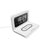 LED Electric Alarm Clock & Fast Wireless Charging Stand Dock For iPhone 11 12 Pro Max