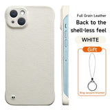 Premium Leather Slim Frameless Case for iPhone 14 13 series