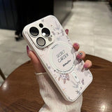 Trendy Printing Magnetism Blossoms Case For iPhone 14 13 12 series