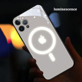 Voice Controlled Luminous Magnetic Suction MagSafe Glass Case for iPhone 11 12 Pro Max