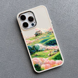 Flower Field Cloud Scenery Shockproof Silicone Case For iPhone 14 13 12 series