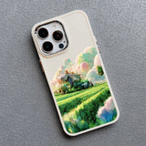 Flower Field Cloud Scenery Shockproof Silicone Case For iPhone 14 13 12 series