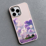 Flower Field Cloud Scenery Shockproof Silicone Case For iPhone 14 13 12 series