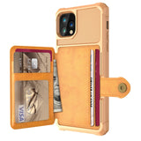 Luxury PU Leather Wallet Flip Cover Buckle Wallet Case for iPhone 12 Series