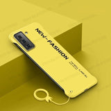 Ultra Thin Frameless Shockproof Ring Holder Printing Phone Case For Samsung Galaxy S21 Series