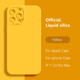 Official Original Liquid Silicone Case For iPhone 13 12 11 Series