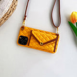 Lanyard Leather Detachable Card Bag Wallet Case For iPhone 14 13 12 series