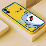 Cartoon Cute Shark Tiger Case for iPhone 13 12 11 Pro Max Mini