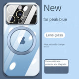 Luxury Transparent Slim Magsafe Magnetic Hard PC Case With Lens Protection For iPhone 14 13 12 Series