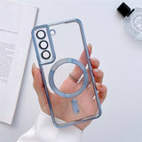 Magsafe Magnetic Wireless Charging Transparent Soft Case for Samsung S23 S22 S21 Ultra Plus