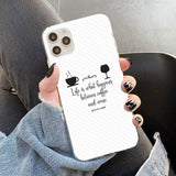 Coffee Wine Cup Printed Ultra-thin Soft Silicone Case for iPhone 12 11 Series