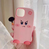 Cute Cool Cartoon Kirby Case For iPhone 14 13 12 series