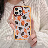 Pumpkin Fall Leaf Case for iPhone 14 13 12 series