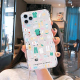 Medicine Doctor Nurse Cartoon Transparent Case for iPhone 12 11 Series