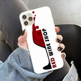 Coffee Wine Cup Printed Ultra-thin Soft Silicone Case for iPhone 12 11 Series